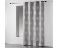 douceur dintérieur rideau a oeillets 140x260 cm polyester argent atome gris