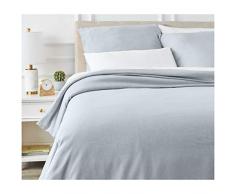 AmazonBasics Parure de lit avec housse de couette en microfibre chinÃ©e 200 x 200 cm, Denim dÃ©lavÃ©
