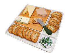 NERTHUS FIH 336 Assiette de Snacks, Porcelaine, Blanc, 19,6x19,6x3,6 cm