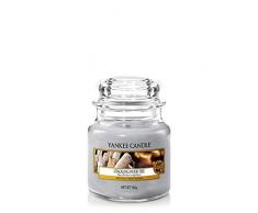 Yankee Candle bougie petite jarre classique « Feu de bois crépitant », grise
