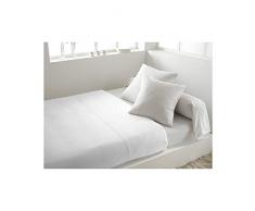 Soleil dOcre - 216800 - Drap Plat Coton 57 Fils Uni - 260 x 300 cm - Blanc