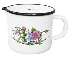 KRÃGER 4124000 Casserole Venedig 12 cm, Ãmail, Blanc