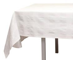 Soleil docre Nappe carrÃ©e Lyam Blanc, Coton, 140 x 140 cm