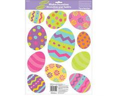 Amscan International 670299 Paillettes de Pâques en Vinyle Stickers de fenêtre (Lot de 24)
