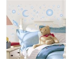 Jomoval RoomMates Sticker mural pour enfant Repositionnable Lueur cÃ©leste