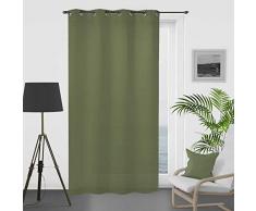 Soleil docre Alix Rideau, Polyester, Vert, 140 x 250 cm