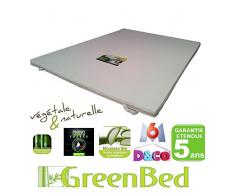 Greenbed - Surmatelas Ã mÃ©moire de Forme Viscogreen - Taille : 80x200 cm - Epaisseur : 6 cm - Mousse PolyurÃ©thane - Blanc