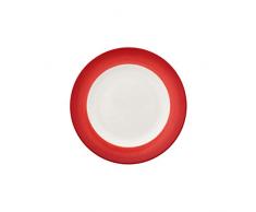 Villeroy & Boch Colourful Life Deep Red Assiette pour le petit dÃ©jeuner, 21,5 cm, Porcelaine Premium, Blanc/Rouge