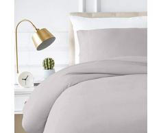 AmazonBasics Parure de lit en polycoton, 140x200cm/65x65cmx1 - Graphite