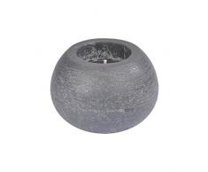 HOMEA 6BPB006GF Bougie Boule Paraffine Anthracite 12 x 12 x 8 cm