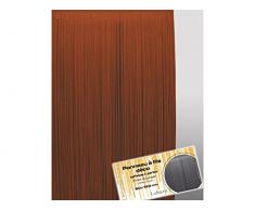 Soleil docre Rideau à Fils lahore Chocolat 60x120 cm, Polyester, Marron, 60 x 120 cm