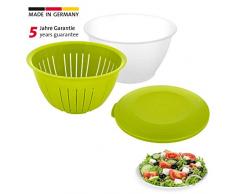 Westmark 2418227A Set de Saladier Olympia 3 piÃ¨ces en PP, Vert/Blanc, 26,3 x 25,5 x 14,7 cm