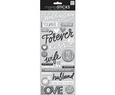 me & my BIG ideas Autocollants Indispensable de Mariage, Acrylique, Multicolore