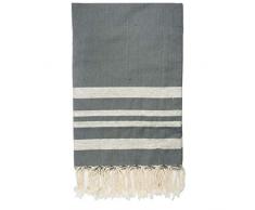 Moorish Idol - Nappe Plaid Lurex- 150cm x 250cm- Gris Moyen/Argent