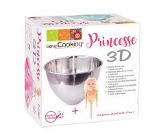 Scrapcooking 1904 Kit Moule Dome Gateau de Princesse, Acier Inoxydable, Inox, 18 x 18 x 14 cm