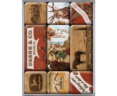 ensemble de 9 magnets - John Deere Nostalgic