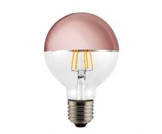 CristalRecord Ampoule LED, lumière chaude E27, 6 W, cuivre, 125 x 180 mm