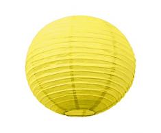 Party Pro 5026L Lanterne Japonaise, Papier de Riz, Jaune, 50 x 50 x 50 cm