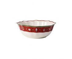 Villeroy & Boch Toys Delight Plat creux de taille moyenne, Porcelaine Premium, Blanc/Rouge