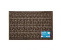 JVL respectueux de lenvironnement en Tricot Motif Grattoir Paillasson tressÃ©e, 40Â x 60Â cm, 100% Fibre de Polyester pour Animal Domestique, 15% Caoutchouc recyclÃ©, Marron, 40Â x 60Â x 1Â cm