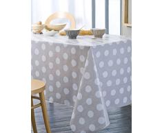 CALITEX Nappe Toile CirÃ©e Rectangulaire, PVC, Silver Grey, 140x200 cm