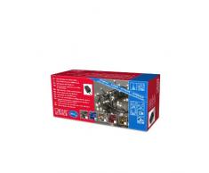 Konstsmide 2084-400 Microlight Guirlande 180 Lampes Bleu + Clignotante + Câble Noir 24 V