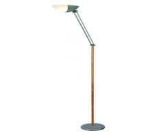 Aluminor METEOR LED 4 G LAMPADAIRE, Gris + Merisier Vasque Mi Polycarbon