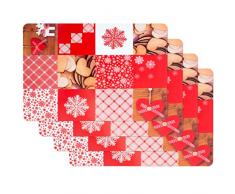 Venilia Set de table RED MOUNTAIN, 45 x 30 cm, 4 pcs, antidÃ©rapant rÃ©siste Ã la chaleur et fait, PolypropylÃ¨ne, 59065