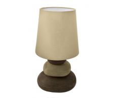 Naeve Leuchten 3045227 Lampe de table en tissu avec 1 x ampoule E14 non inclue