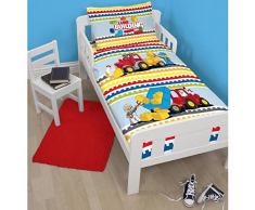 LEGO Parure de lit avec Housse de Couette et taie dâOreiller imprimées Duplo pour Enfant - Multicolore