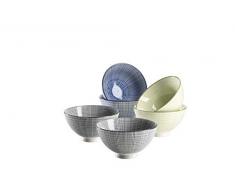 MÃ¤ser 931223 SÃ©rie Alicante Saladier en porcelaine pour 6 personnes Vert/noir/bleu