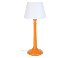 Tosel 65302 Lampe Chevet, 1 LumiÃ¨re, Bois/, E14, 40 W, Orange, 16 x 38,5 cm