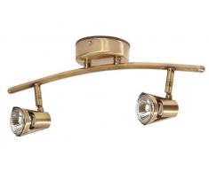 Oaks Lighting Romore Plafonnier 2 lumiÃ¨res Finition laiton antique