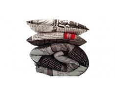 Espritzen - Pack couette microfibre tempÃ©rÃ©e 240x220 cm + 2 oreillers 65x65 cm - Design Londres