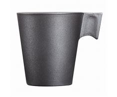 Luminarc 8012324.0 Tasse Verre Loft Stone Noir 22 ml 10,0 x 10,0 x 8,55 cm Lot de 6