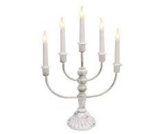 Star 188-30 Romana Chandelier 5 Lumières Métal Antique Blanc 41 x 28 cm