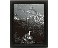 Empire Merchandising 557940 Brazil Rio de Janeiro, 3D, Poster encadrÃ© Toile-Dimensions : 20 x 25 cm