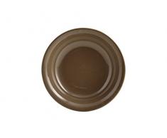 H&H Iris Set Assiettes Creuses cÃ©ramique Vaisselle en, Marron, 6Â unitÃ©s