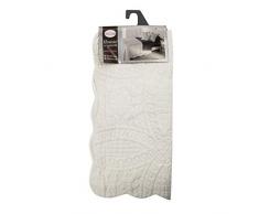 charme & douceur housse de coussin 45x45 cm microfibre unie stony blanc