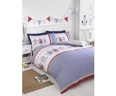 Rapport Parure De Couette Motif Cabines De Plage Format King Size