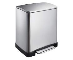 EKO Poubelle à pédale en acier inoxydable Mat 20 litres