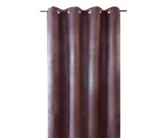 Bel Air 0400057-0002 Shade Rideau Suédine Motif Frappé Effet Strié Finition Oeillets et Ourlets Figue 140 x 250 cm