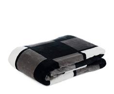 Gözze Plaid, Polyester, Anthracite/Noir/Blanc, 150 x 200 x 10 cm