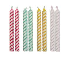 PME CA030 Lot de 24 Bougies, Plastique, Multicolore, 0,4 x 0,5 x 4,8 cm