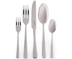 vivo Villeroy & Boch Group Voice ensemble de couverts pour 6 personnes, 30 piÃ¨ces (6x fourchette, 6x couteau, 6x cuillÃ¨re, 6x fourchette Ã gÃ¢teau, 6x cuillÃ¨re Ã cafÃ©), acier inoxydable, argent