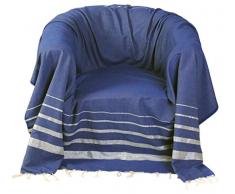 Fouta FutÃ©e JetÃ© de Fauteuil carrÃ© en Coton fouta, Multicolore, 200x200 cm