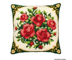 Kit coussin au point de croix Fleurs