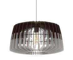 Eglo ARTANA Suspension en acier 60 W Nickel mat, Acier Bois, Nickel mat, Hängeleuchte à 48 cm