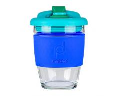 DrinkPod RGC-340/B Tasse Ã cafÃ© rÃ©utilisable en verre sans BPA â OCEAN, BLEU, 340 ML / 12 oz