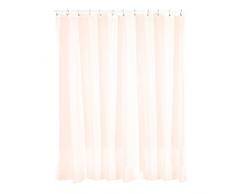 MSV 140124 Rideau de Douche Polyester + Plastique Saumon Beige 180 x 200 x 0,1 cm - 12 anneaux inclus